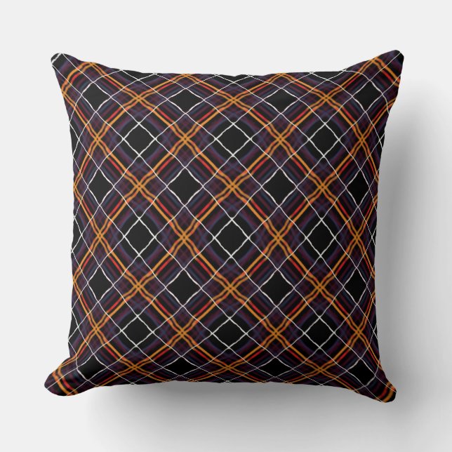 Square cushion Jimette Design red orange white (Front)