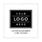 Square Custom Black Business Logo Company Branded