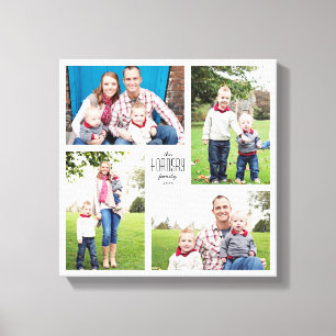 Square Custom Family 4-Photo Canvas