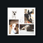 Square Custom Family Pet 4-Photo Canvas<br><div class="desc">Capture the year's memories in a customisable square print with four of your favourite pet photos,  name and year.</div>