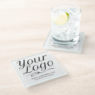 Square Custom Glass Coaster with Your Company Logo