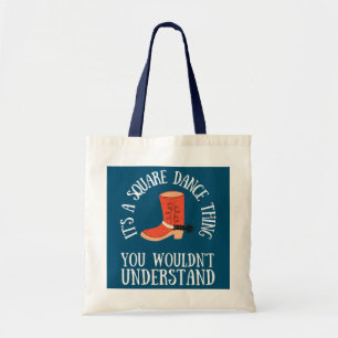 Square Dance Cowboy Western Dance Teacher Dancing Tote Bag