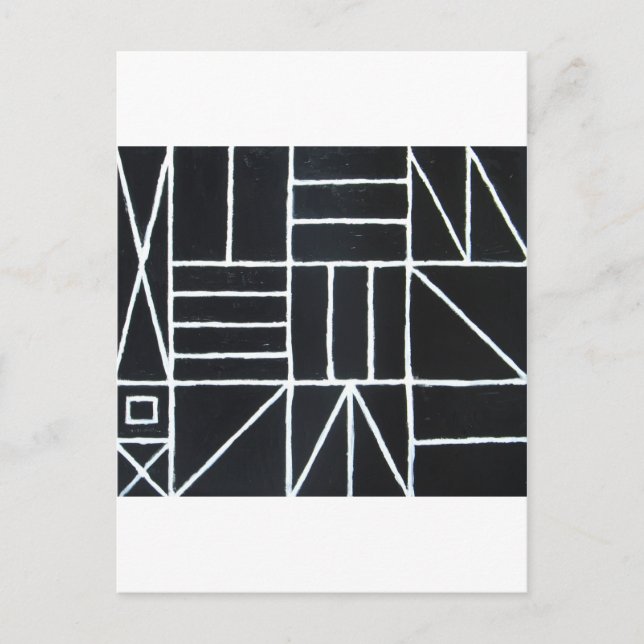 Square Dance ( line minimalism ) Postcard (Front)