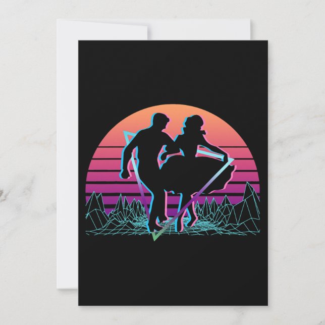 Square Dance Square Dancing Retro Invitation (Front)
