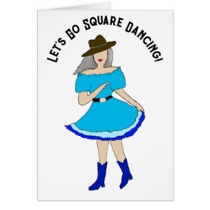 Square Dance Woman Greeting