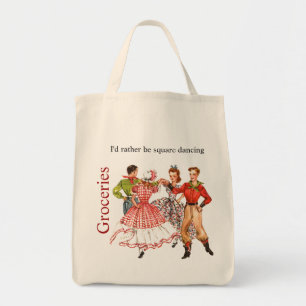 Square Dancing Grocery Bag