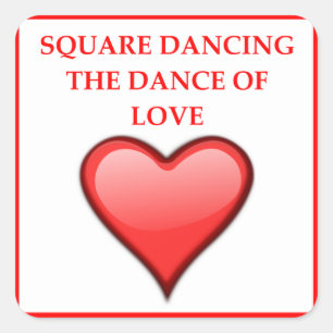 square dancing square sticker