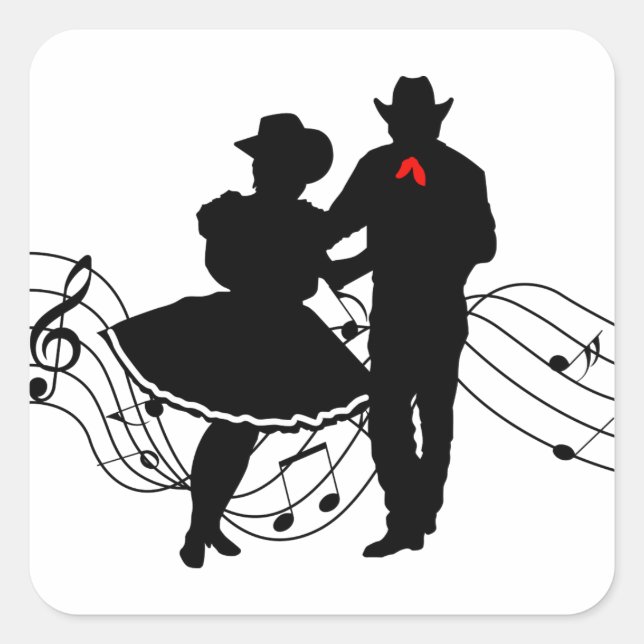 Square Dancing Sticker (Front)