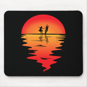 Square Dancing Sunset Square Dancer Vintage Square Mouse Pad