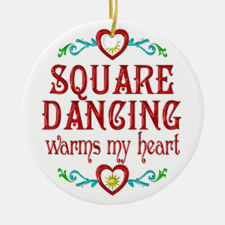 Square Dancing Warms My Heart Ceramic Tree Decoration