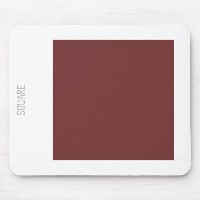 Square - Dk Brown and White Mouse Pad (Front)