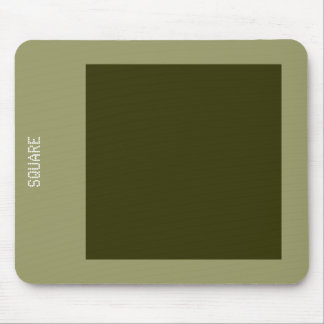 Square - Dk Olive and Khaki Mouse Pad