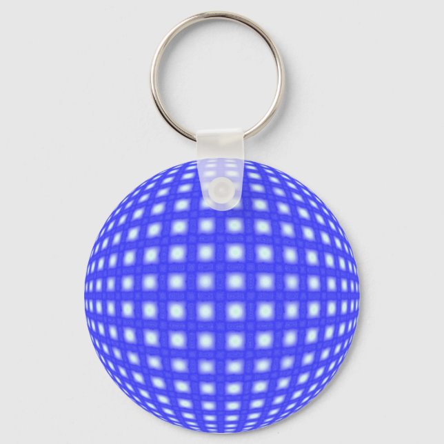 Square Dot Globe Key Ring (Front)