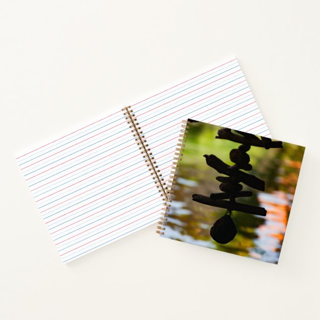 Square Driftwood Reflection Spiral Notebook (Inside)