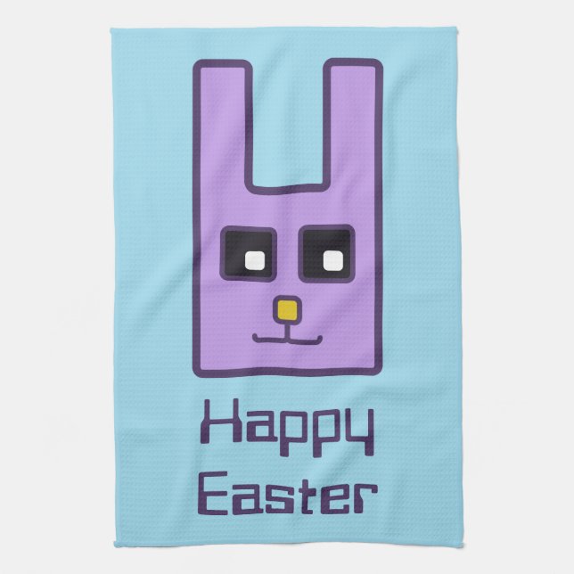Square Easter Bunny Kitchen Towel (Vertical)