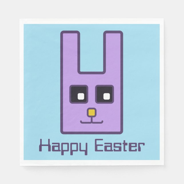 Square Easter Bunny Napkins (Front)
