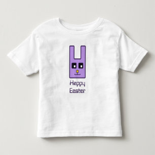 Square Easter Bunny Toddler Ruffle T-Shirt