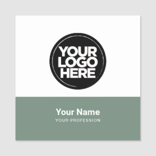 Square Employee Pin Name Tag or Magnetic with Logo