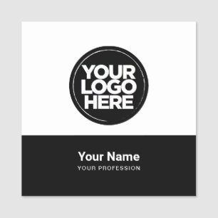 Square Employee Pin Name Tag or Magnetic with Logo