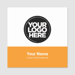Square Employee Pin Name Tag or Magnetic with Logo
