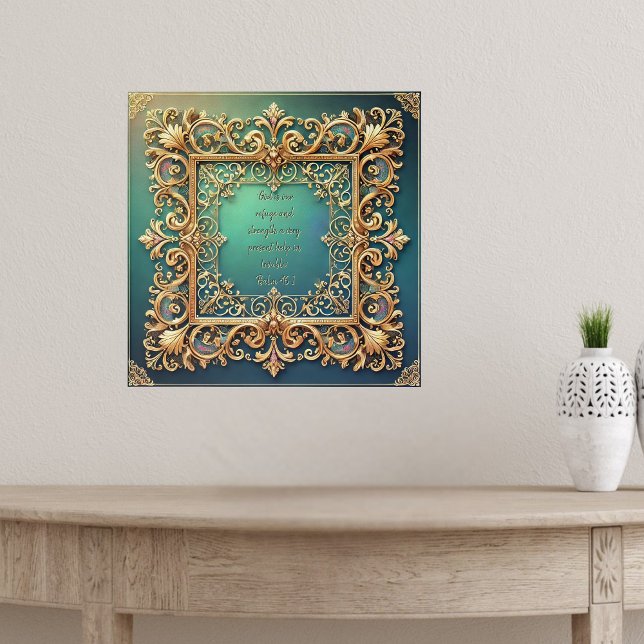 Square Fillagree Frame Customisable Bible Verse Poster (Creator Uploaded)