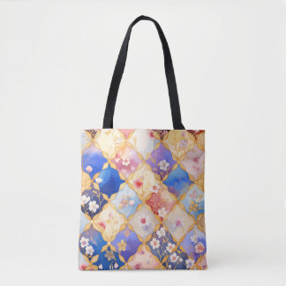Square Flower 005 Tote Bag