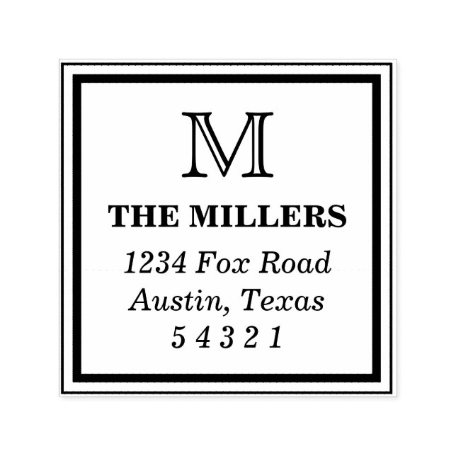 Square Frame Address Stamp (Design)