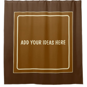 Square Frame brown + your ideas Shower Curtain