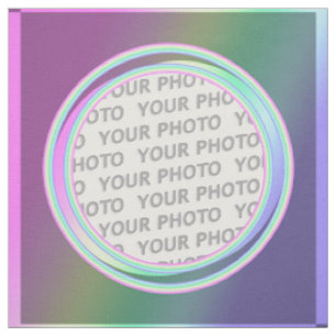 Square Frame contour III + your photo Fabric