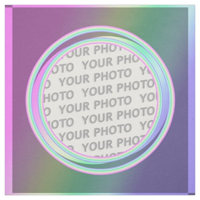 Square Frame contour III + your photo Fabric (Swatch)