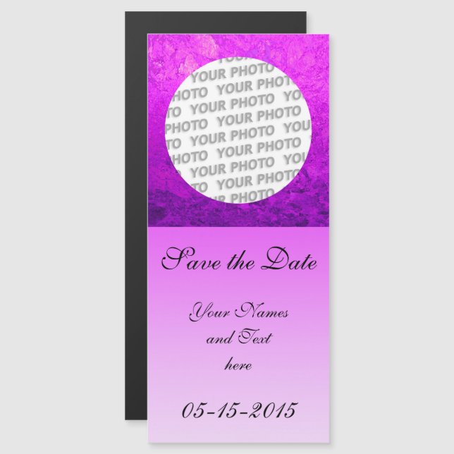 Square Frame splatter VII + your photo & ideas Magnetic Invitation (Front/Back)