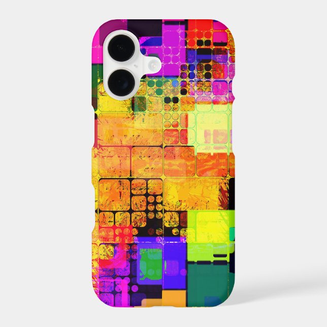 Square Geometric Multicolored Pattern (Back)