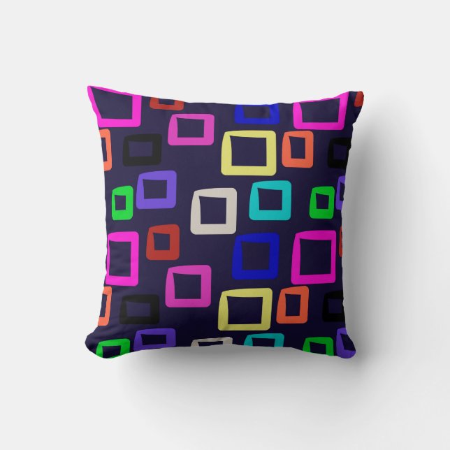 Square geometric painting, seamless design graphic cushion (Front)