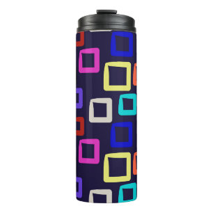 Square geometric painting, seamless design graphic thermal tumbler