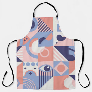 Square Geometric Shapes Background. Aesthetics in Apron