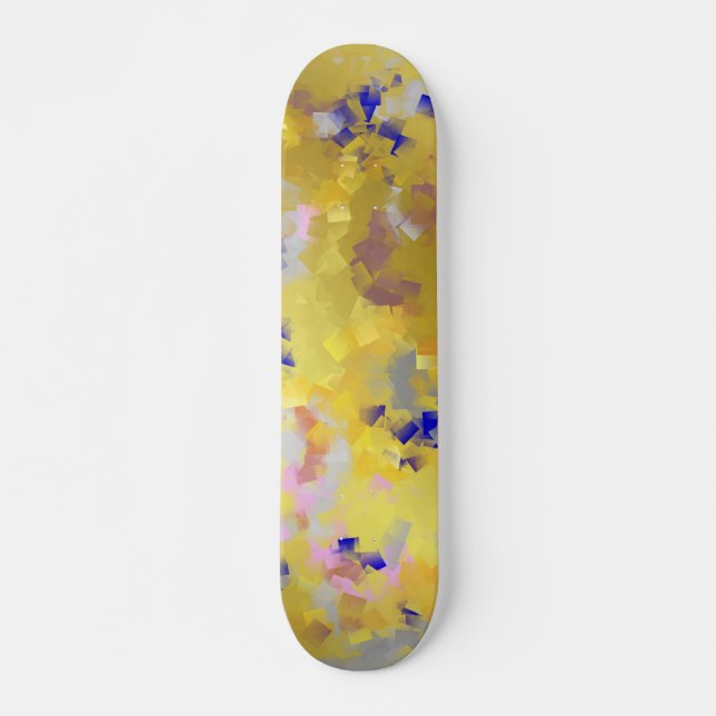 square, geometric, texture, plaid, check, fabric, skateboard (Front)