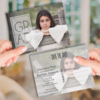 Square GRAD Overlay Photo Graduation Save the Date