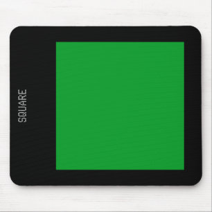 Square - Grass Green and Black Mouse Pad