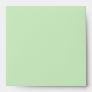 Square Green Polka Dot Flower Pastel Envelopes