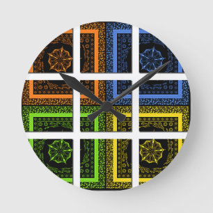 Square in a box round clock