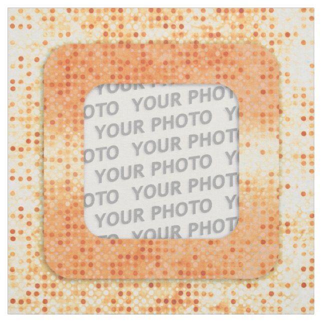 Square in Square Frame dots I + your photo & idea Fabric (Swatch)