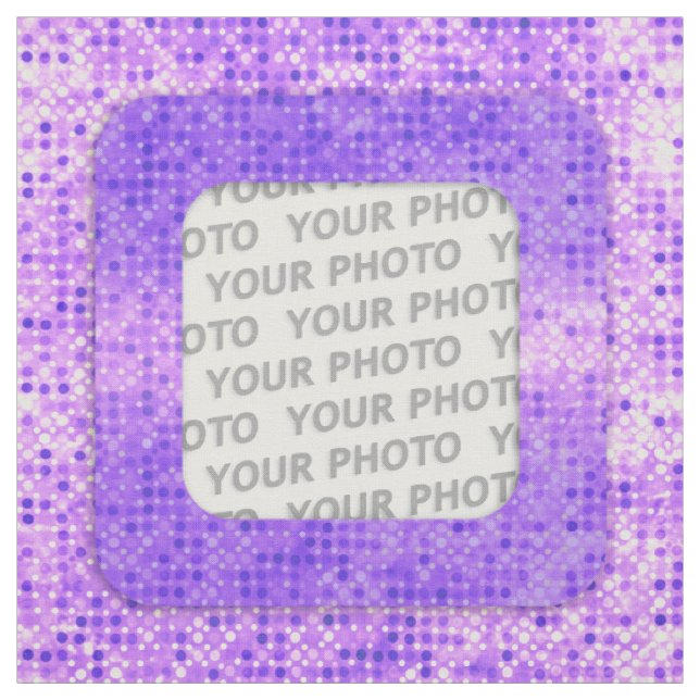 Square in Square Frame dots II + your photo & idea Fabric (Swatch)