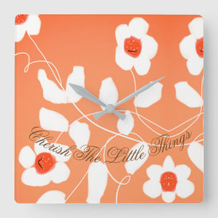 Square Inspirational Clock The Little Things