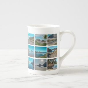 Square Instagram Image Gallery Rounded Corner Bone China Mug