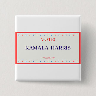 Square Kamala Harris button 