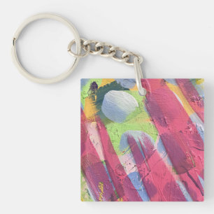 Square Key Chain in Cotton Design