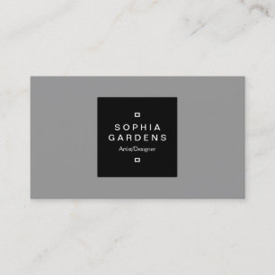Square Label 01 - Grey Business Card