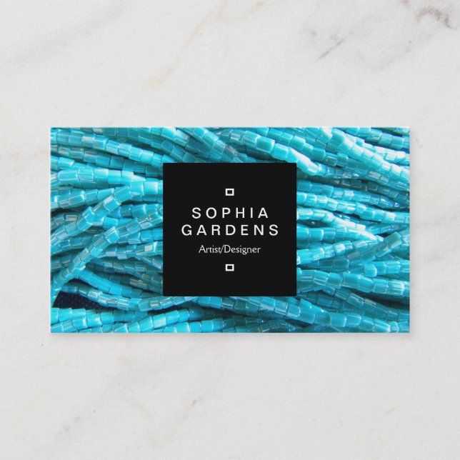 Square Label 01a - Bead Rope Business Card (Front)