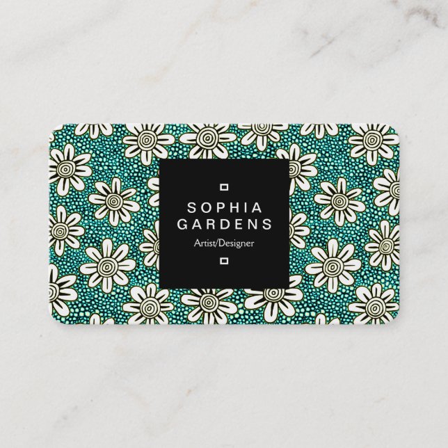 Square Label 01a - Pattern 140617 - Colours 01 Business Card (Front)
