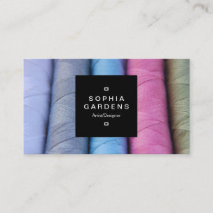 Square Label 01a - Reels of Cotton Business Card